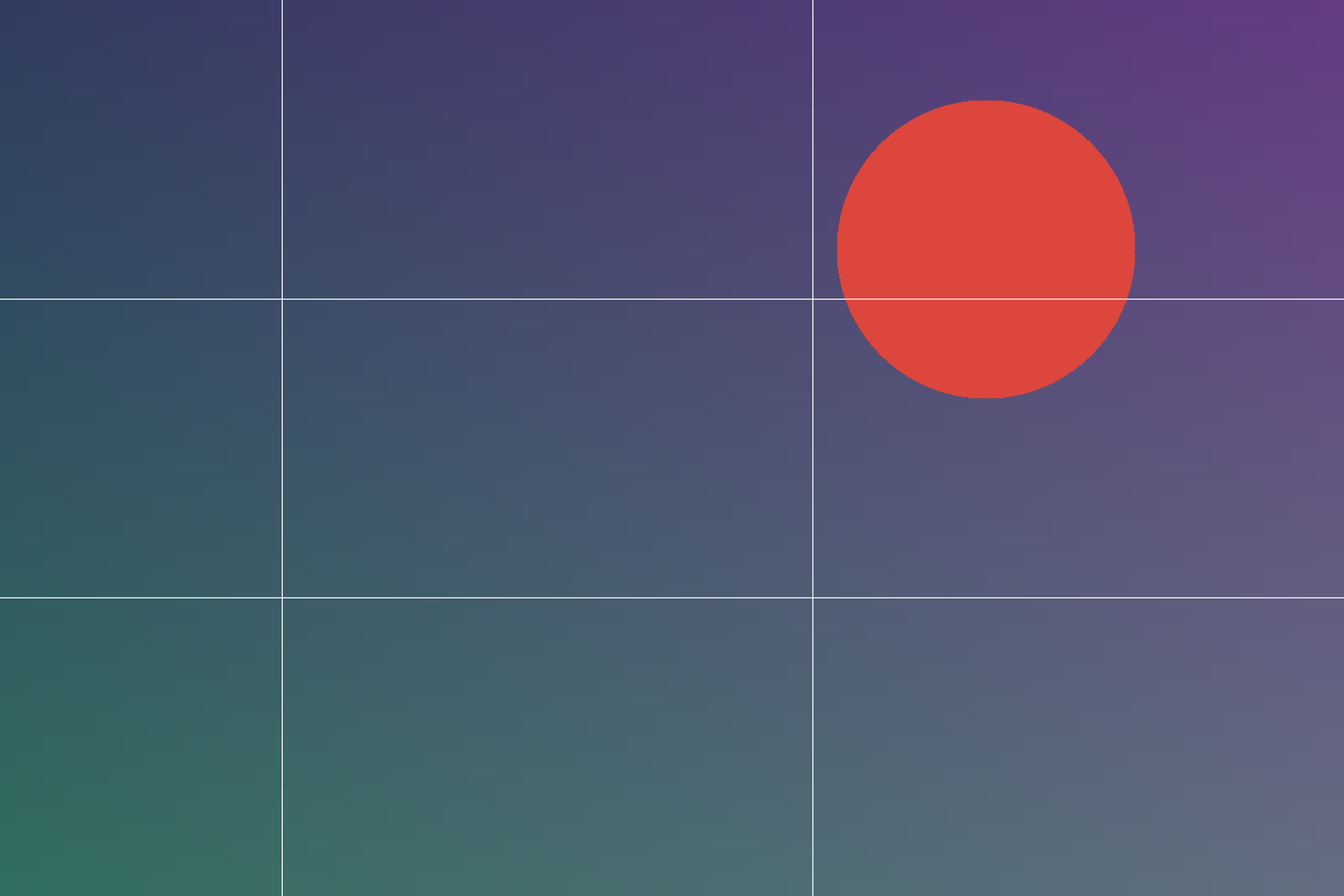 Off-centre subject, for focal point demonstration